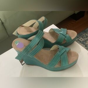 Marc Jacobs Women's Teal Wedge strap Sandals 7.5